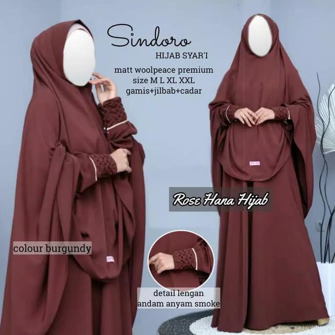 GAMIS SYARI SET KHIMAR JUMBO SINDORO ORIGINAL ROSEHANA HIJAB SYARI