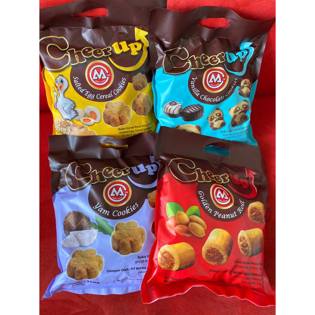 [HALAL] Cheer Up Cookies Malaysia 350gr Yam / Vanilla / Salted Egg / Chocolate Biscuit