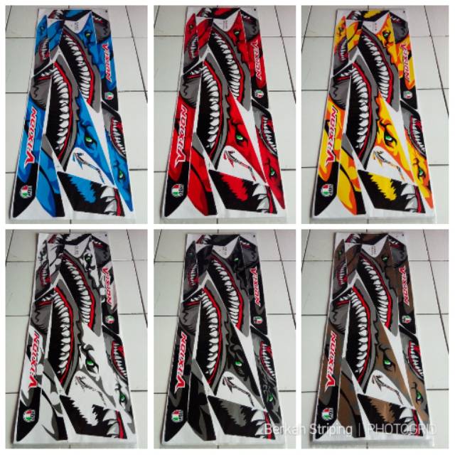 (Bisa COD) Striping Stiker Variasi Motor Yamaha All New Vixion - Vixion R 155 - Shark