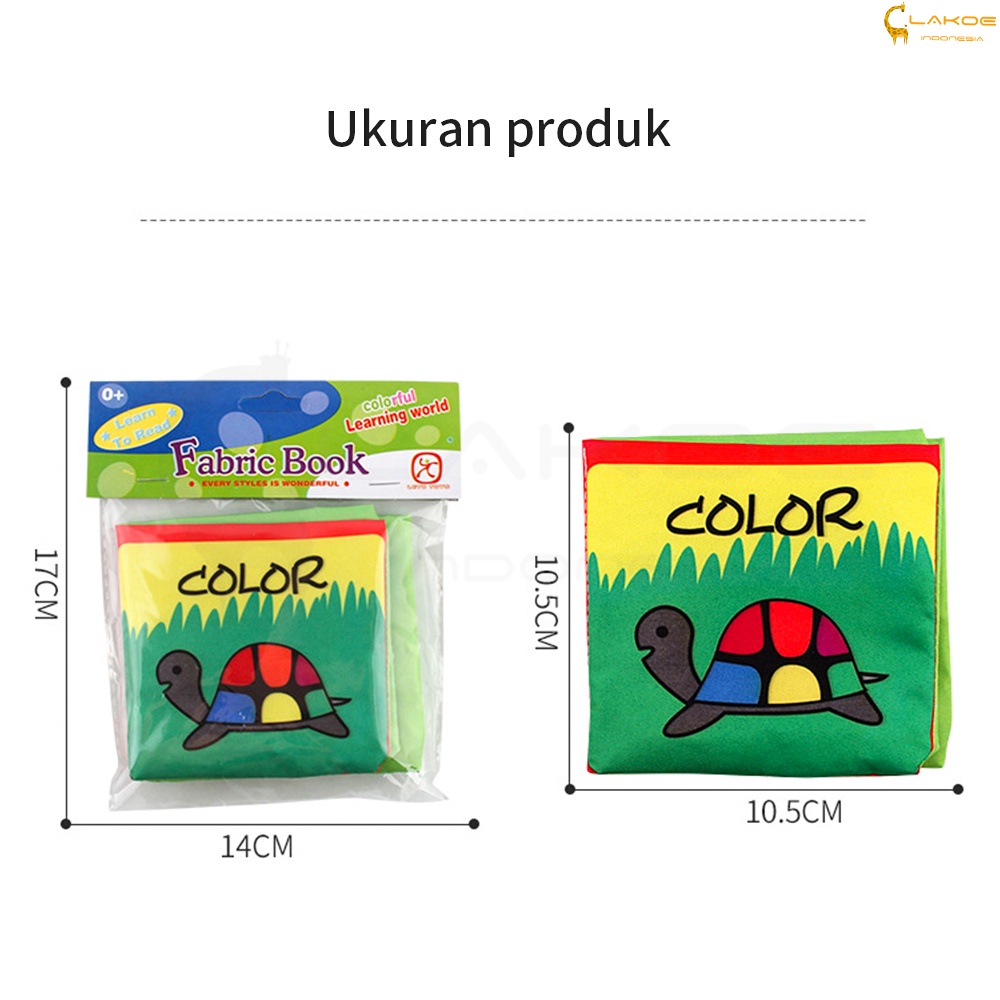 LAKOE  CLOTH BOOK / buku bantal bayi / buku cerita bayi bahan kain anak/ pillow book