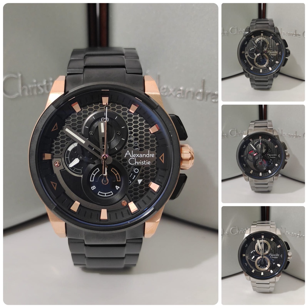 Jam Pria Alexandre Christie AC6618 AC 6618 Stainless Original Garansi Alexander Christie Free Batera