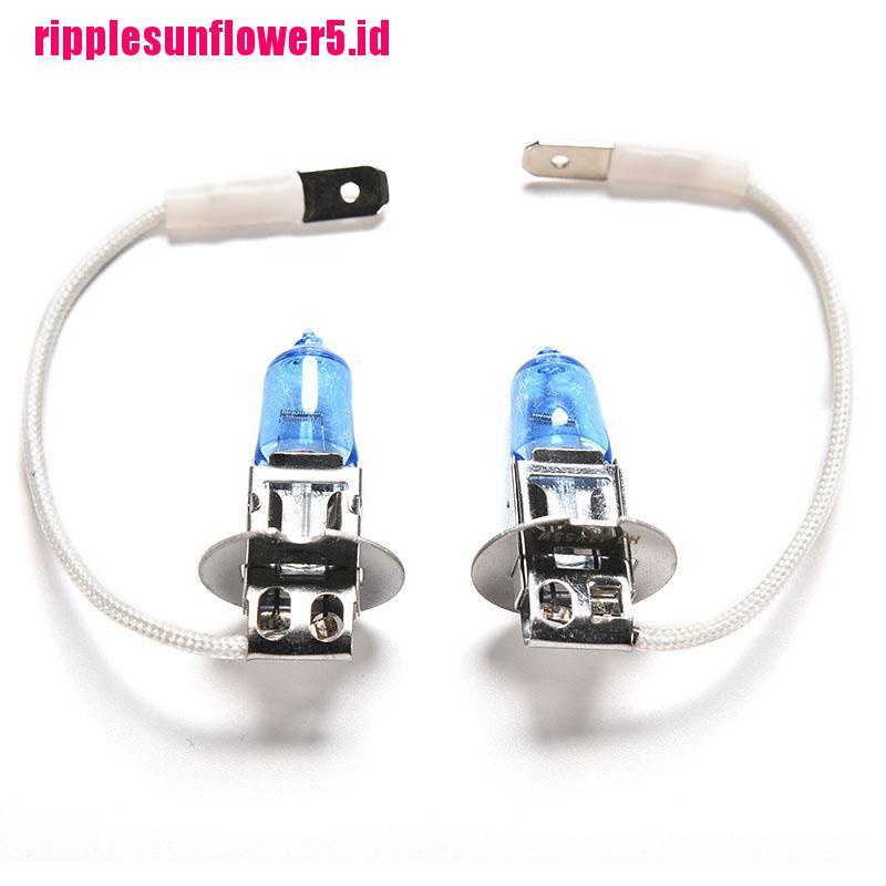 2pcs Bola Lampu Halogen H3 12V 55W Super Terang Warna Putih Untuk Mobil