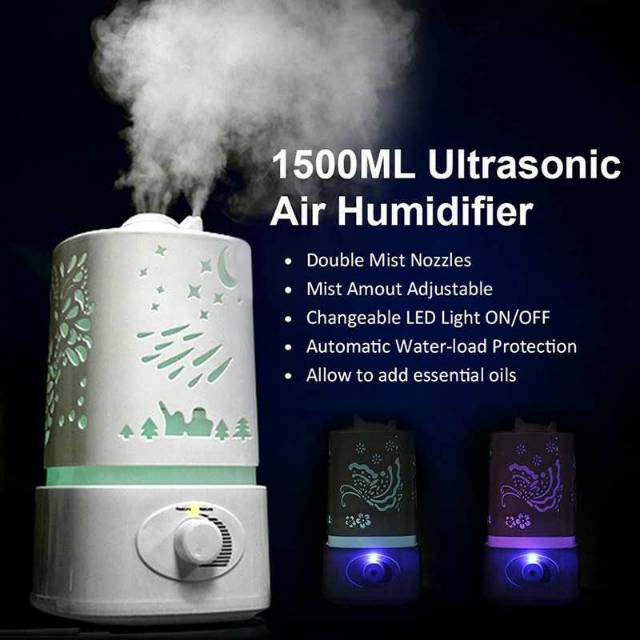 Taffware Aroma Therapy Air Humidifier 7 Color Light 1500ml