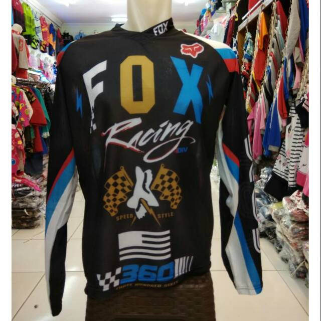 Jersey sepeda atau cross fox racing panjang