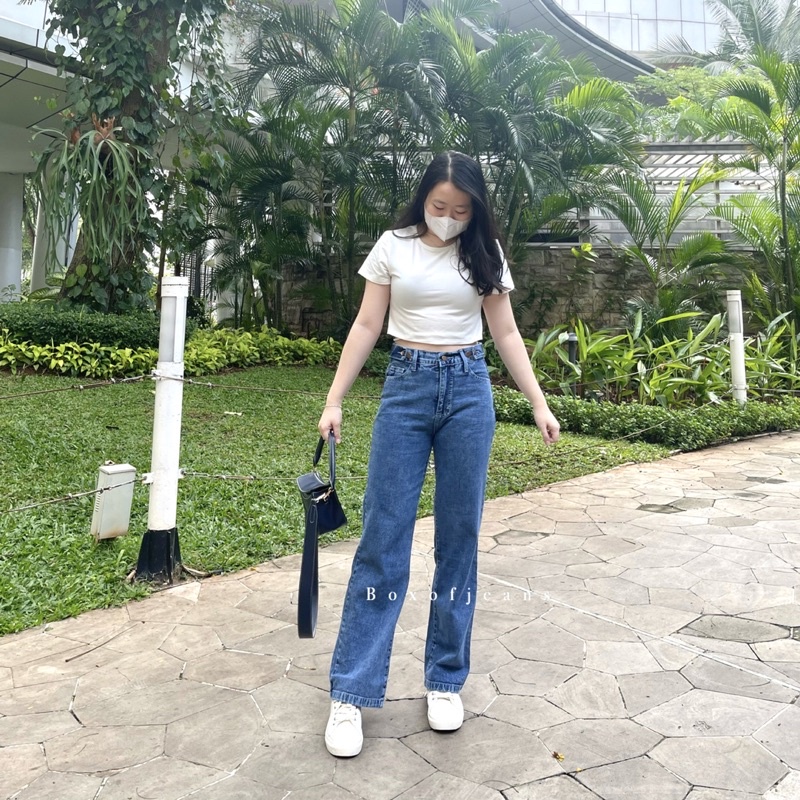 Boxofjeans - Summer Highwaist Loose Jeans - SNOW BLUE