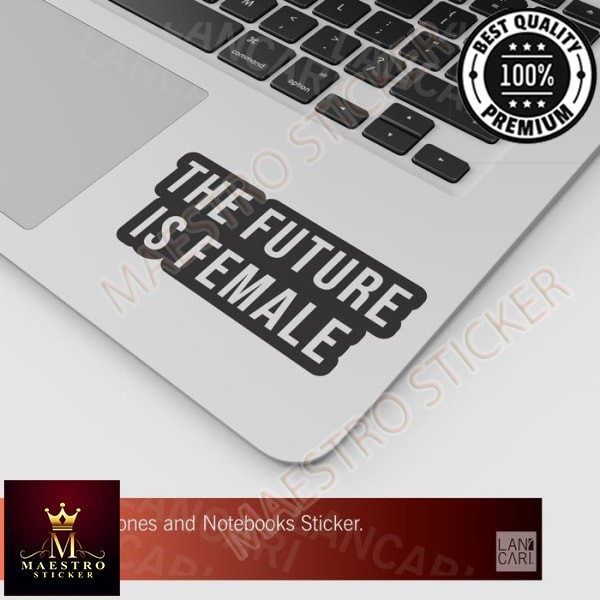 

M.STICKER Sticker Cutting The Future is Female Macbook Laptop decal Cut Stiker - Hitam
