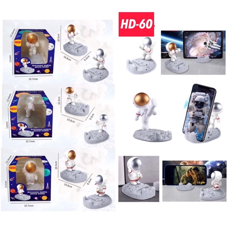 Holder HP &amp; Tablet bentuk Astronot Unik Kuat &amp; Kokoh Souvenir Hadiah