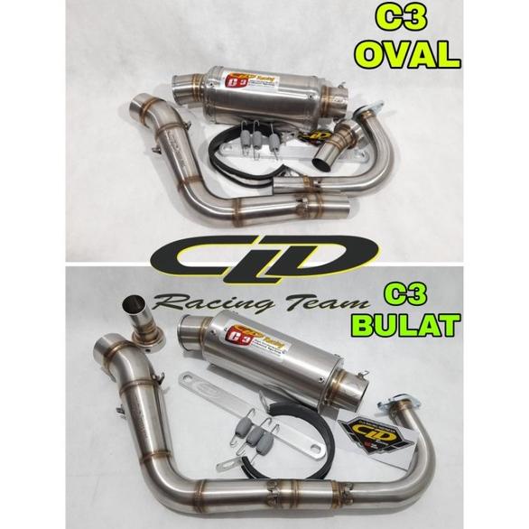 [[BISA COD]] Knalpot Original CLD Type C3 Bulat C3 Oval Beat Beat Fi Scoopy Vario 110