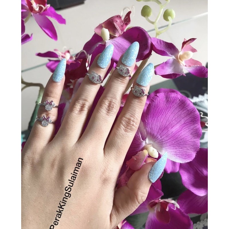 Cincin Perak 925 Asli Anak Motif Hello Kitty/Mickey Mouse