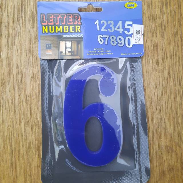 

GM LABEL ACRYLIC ANGKA NOMOR6 ( BIRU)