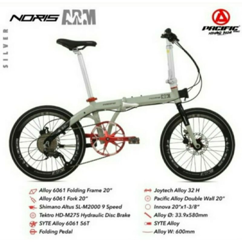 Sepeda lipat 20 inch Pacific Noris Arm