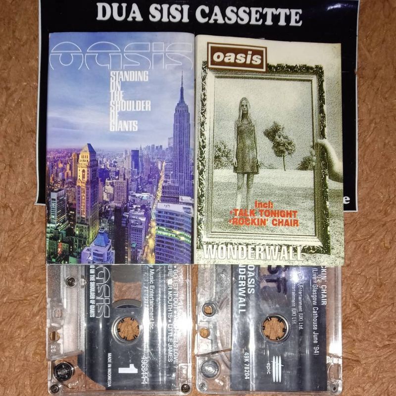 paket kaset oasis - wonderwall - standing on