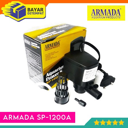 ARMADA SP 1200A Pompa Air Celup Aquarium Mini Filter Mesin Air Kolam Ikan Hias Cupang Water Pump