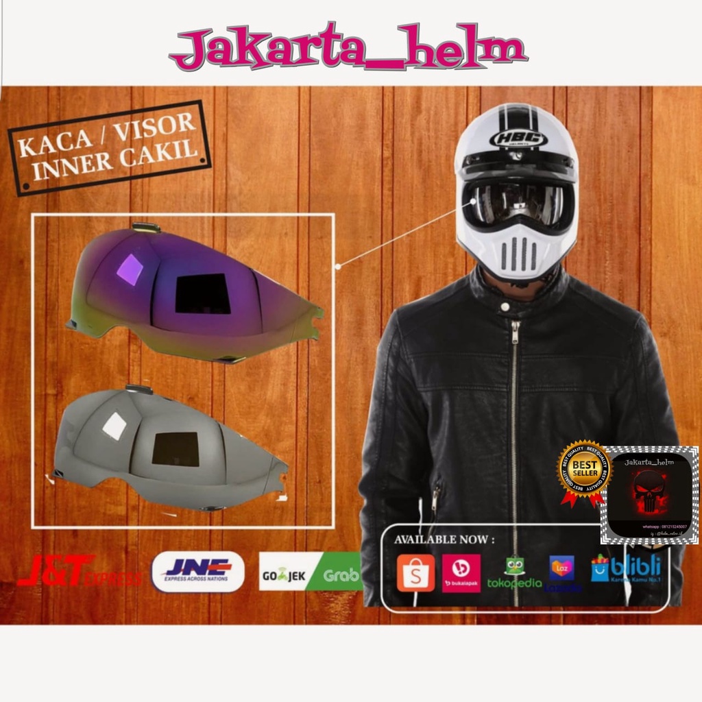 Jual KACA / INNER VISOR CAKIL CLEAR / SMOKE / RAINBOW / CHROME