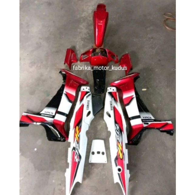 cover body fiz r full set halus body motor fiz r sporty merah putih