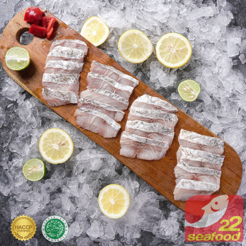 

Kakap Putih Slice Meat 200 gram / Shortplate Barramundi / Seafood 22