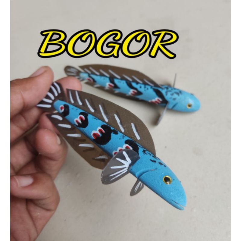 Mainan patung ikan chana gabus miniatur ikan hias