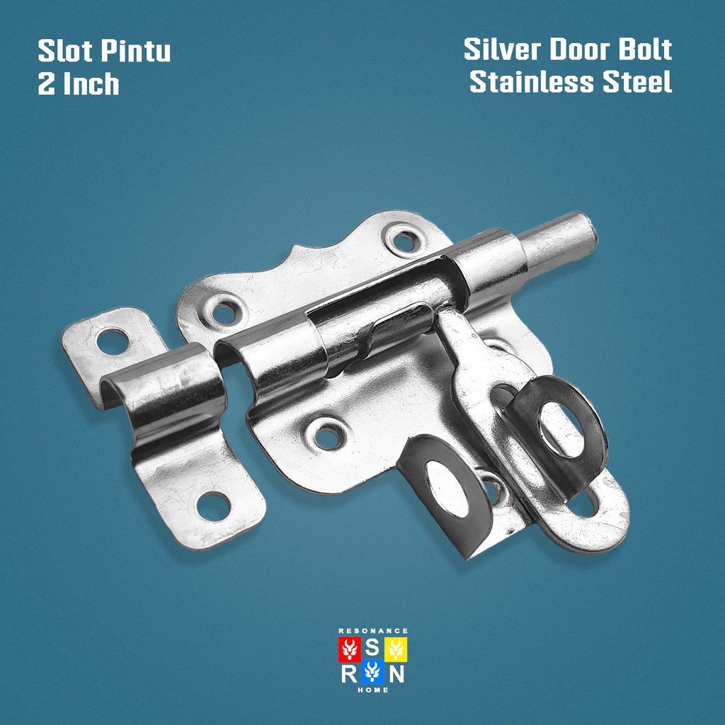 Slot Pintu Gudang 2 Inch Silver / Grendel Kunci Pintu Resonance Home