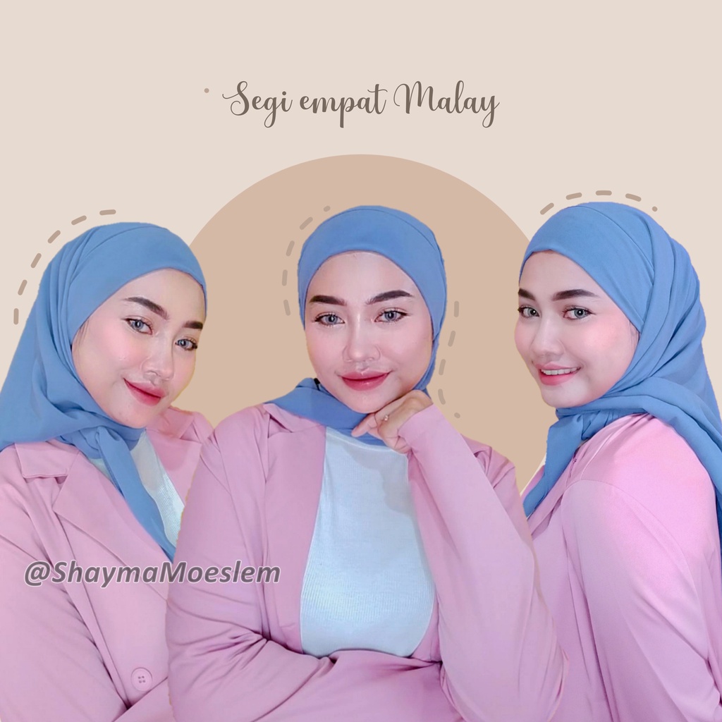 Hijab Segiempat Tali Instan 2 in1 Plus Inner / Segitiga Instan Tali 2 in1 Inner / Segiempat Ceruty babydoll /Jilbab Segiempat Instan