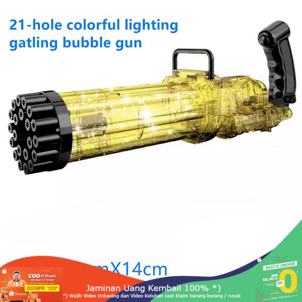 (BISA COD) RVOSTR RoundCub Mainan Gelembung Sabun Bubble Gatling Gun 21 Holes - RC101