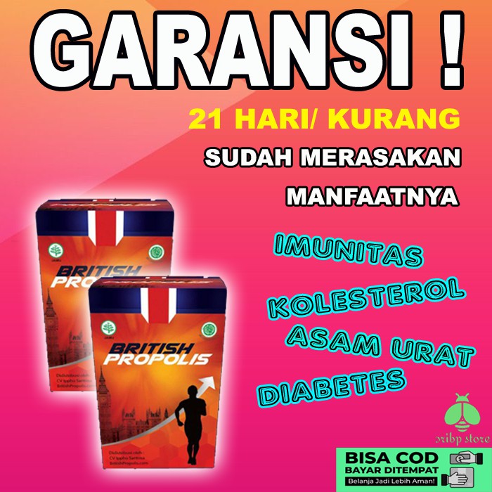 BRITISH PROPOLIS Original Propolis Vitamin Herbal Madu Obat Herbal Asam Lambung Kolesterol Diabetes