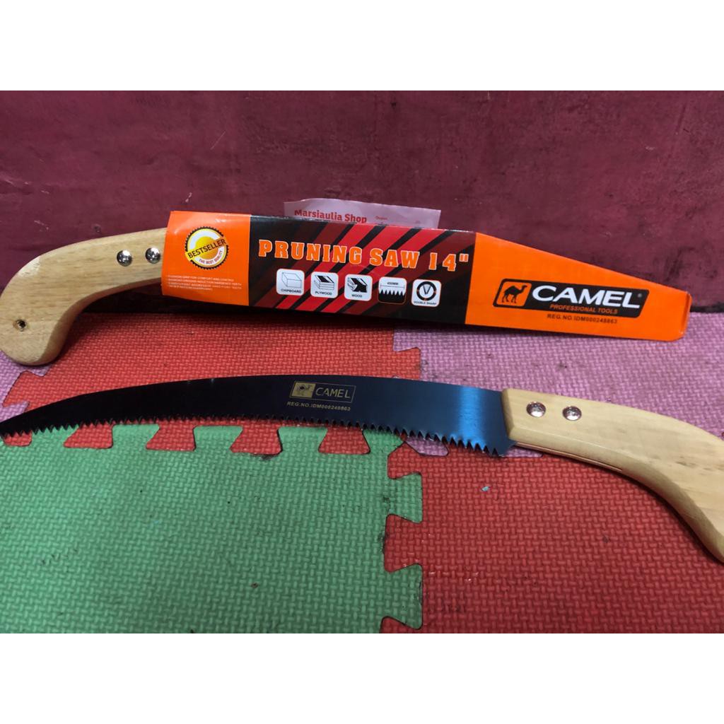 Gergaji Kopi 14" Camel / Pruning Saw / Gergaji Dahan Lengkung Termurah