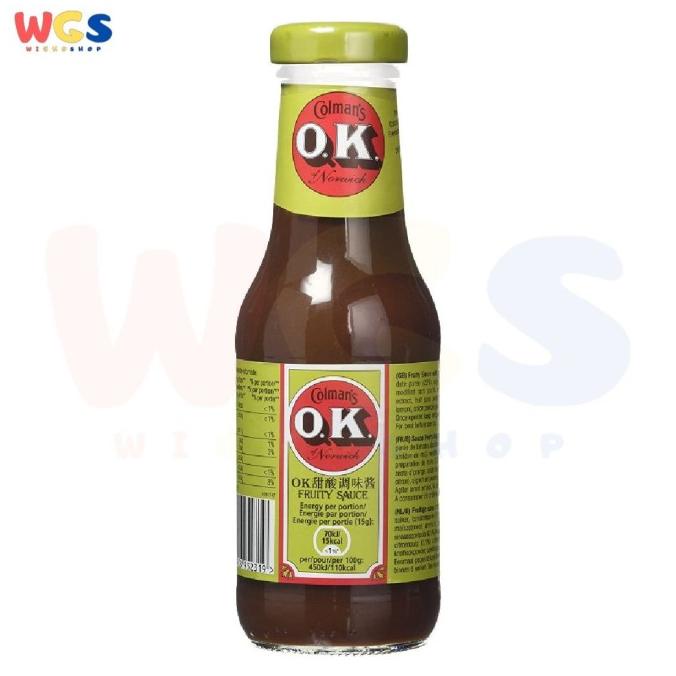 

Colman's of Norwich OK Fruity Sauce Tangy & Sweet Organic 335g