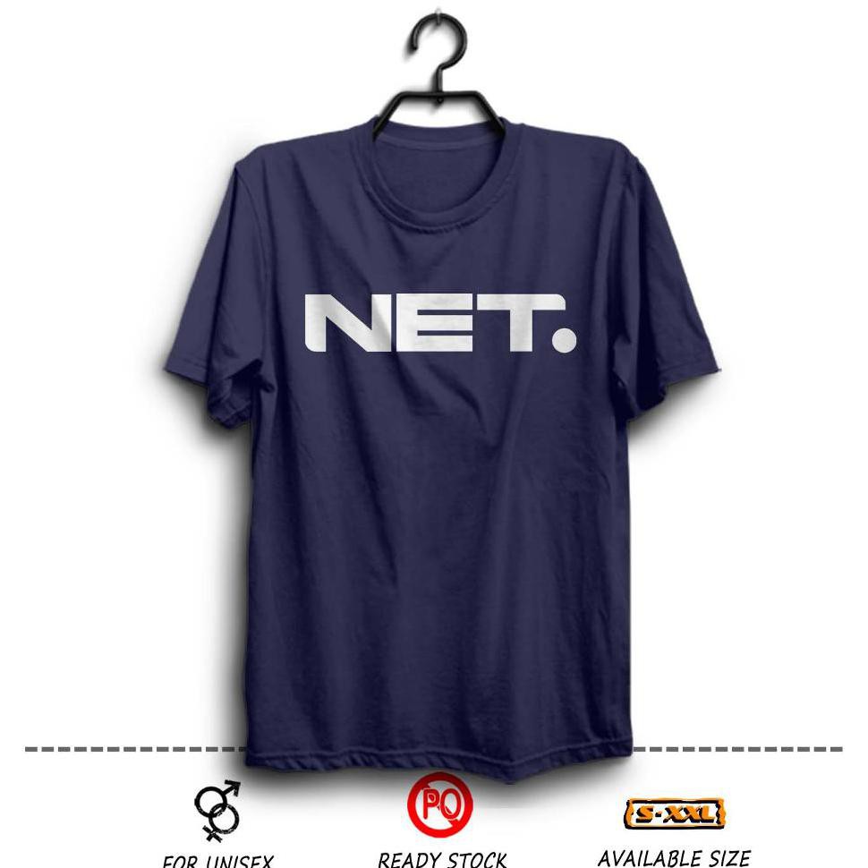 Kaos Distro Net TV Indonesia Biru Dongker wfcloth