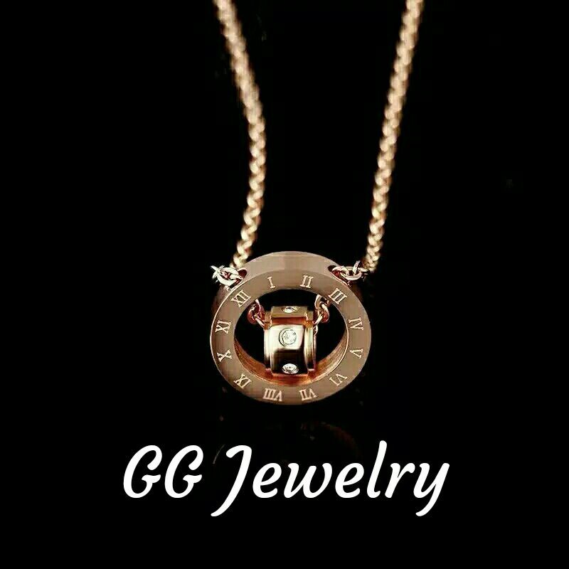 GG Kalung Double Ring Titanium#KL-133