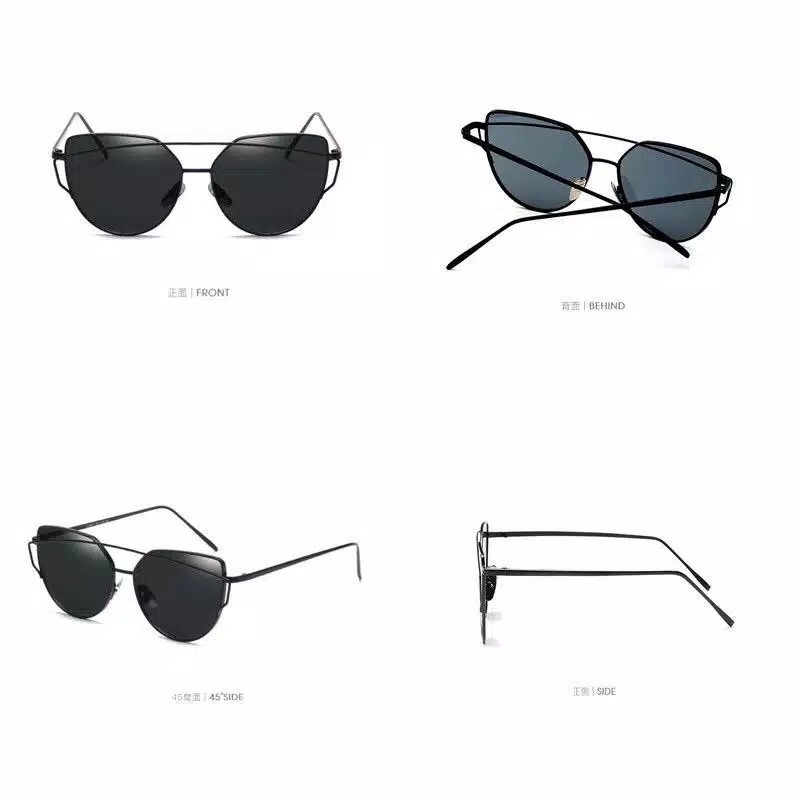 Kacamata Fashion Wanita Lensa Oversize Cat Eye Sunglasses  EG02