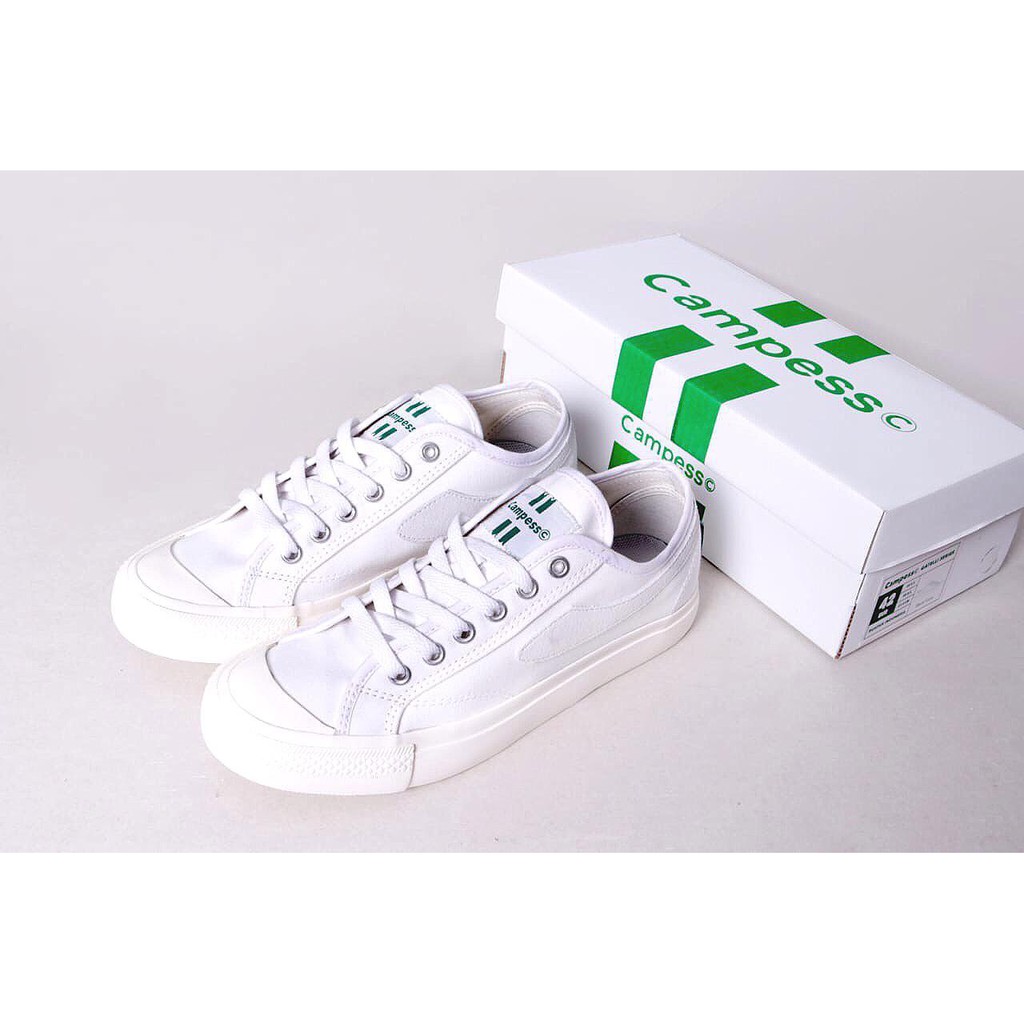 Sneakers pria original campess gatheli triple white