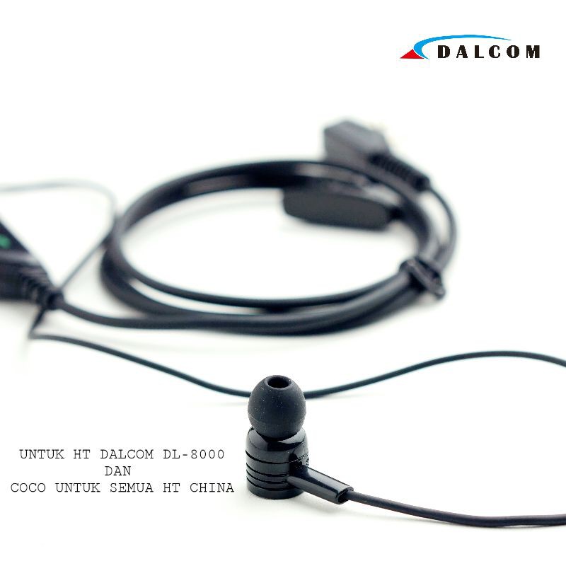 EARPHONE UNTUK HT DALCOM JAPAN DL-8000 DAN COCOK JUGA UNTUK SEMUA HT CHINA HEADSET HANDSFREE