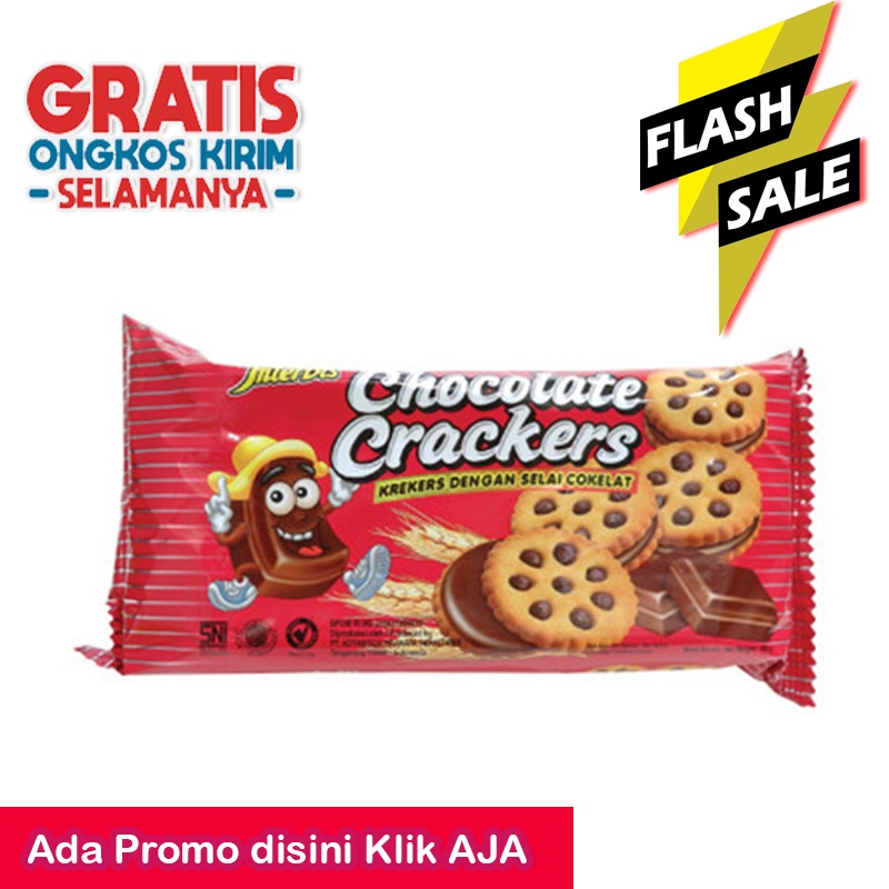 

biskuit Interbis Chocolate Crackers 160 gr Kraker kreker coklat