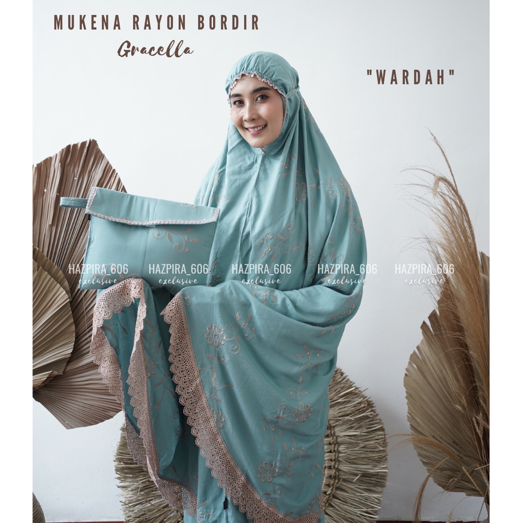 Mukena Dewasa Rayon Gracella Bordir Jumbo