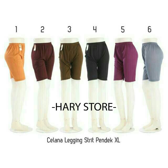 Celana strit legging pendek wanita XL / dalaman celana legging pendek wanita