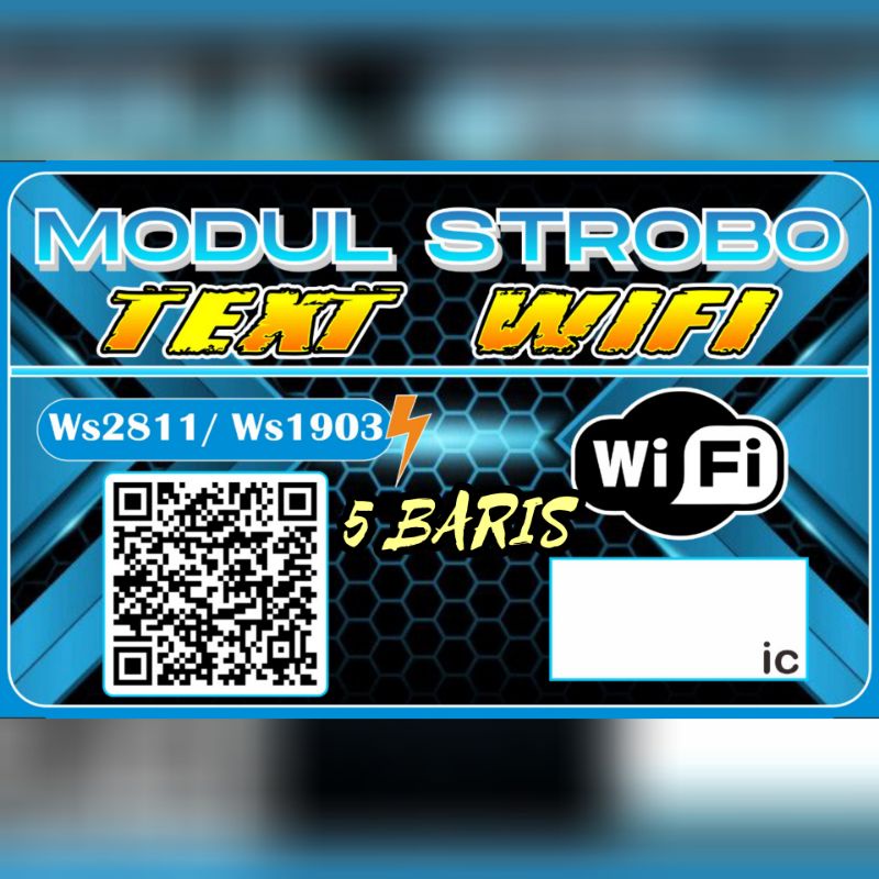 MODUL STROBO RUNNING TEXT WIFI 5BARIS VOL.02