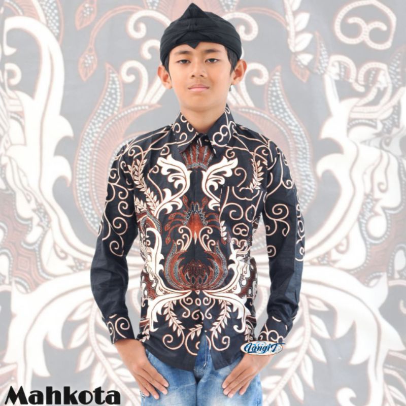 Kemeja batik anak laki-laki termurah lengan panjang umur 2-12th best seller