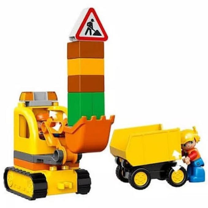 lego duplo truck & tracked excavator