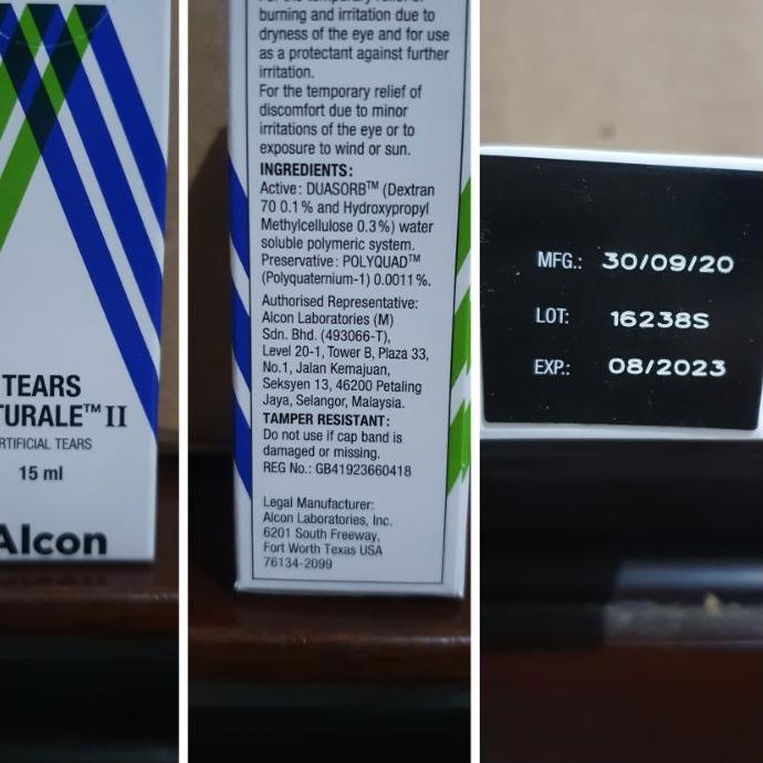 ➧ Alcon Tears Naturale II - 15 ml Artificial Tears ☆