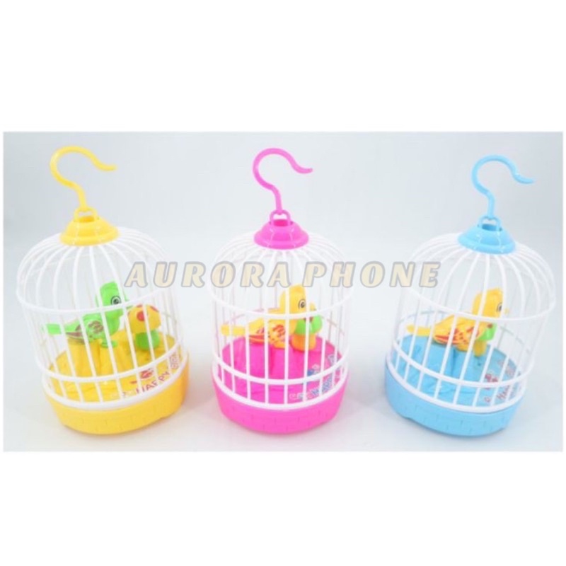Mainan Burung Sangkar anak / Mainan burung Berkicau / Burung Sangkar Anak / Voice Control Birdcage /