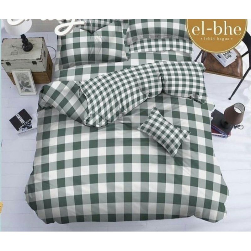 SPREI/SEPRAI HOMEMADE MOTIF EMILY KOTAK/GRID UK 90/140/180/160/120 KOREAN STYLE AESTETHIC KATUN DISPERSE