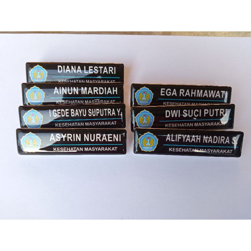 

Name tag resin
