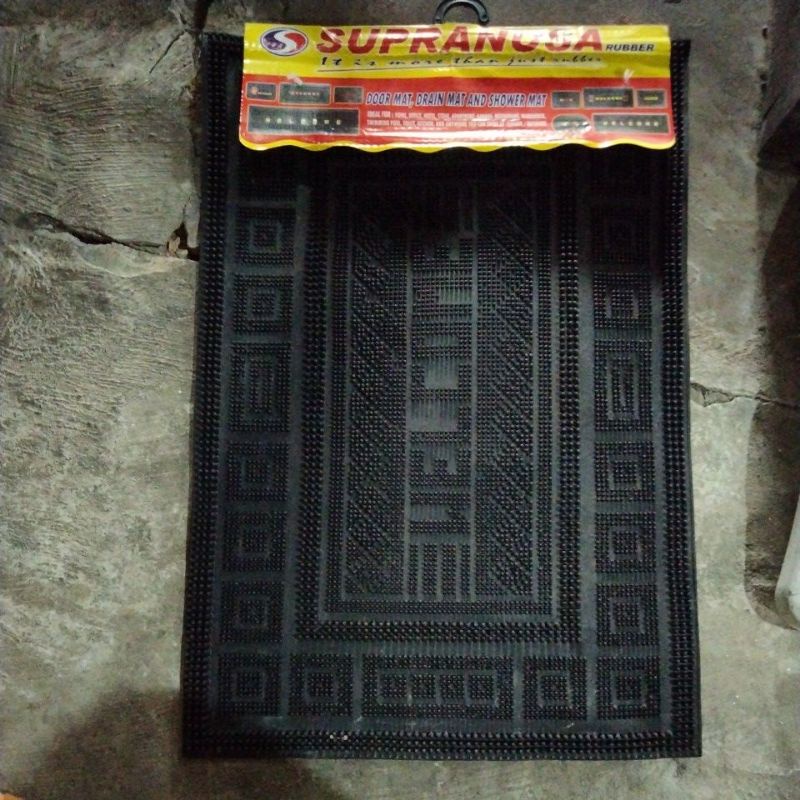 keset karet hitam Wellcome alas kaki lap kaki