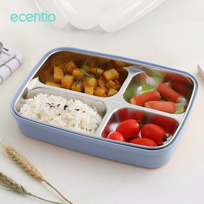 Ecentio Lunch Box Set Kotak Makan Siang de   ngan Bahan 304