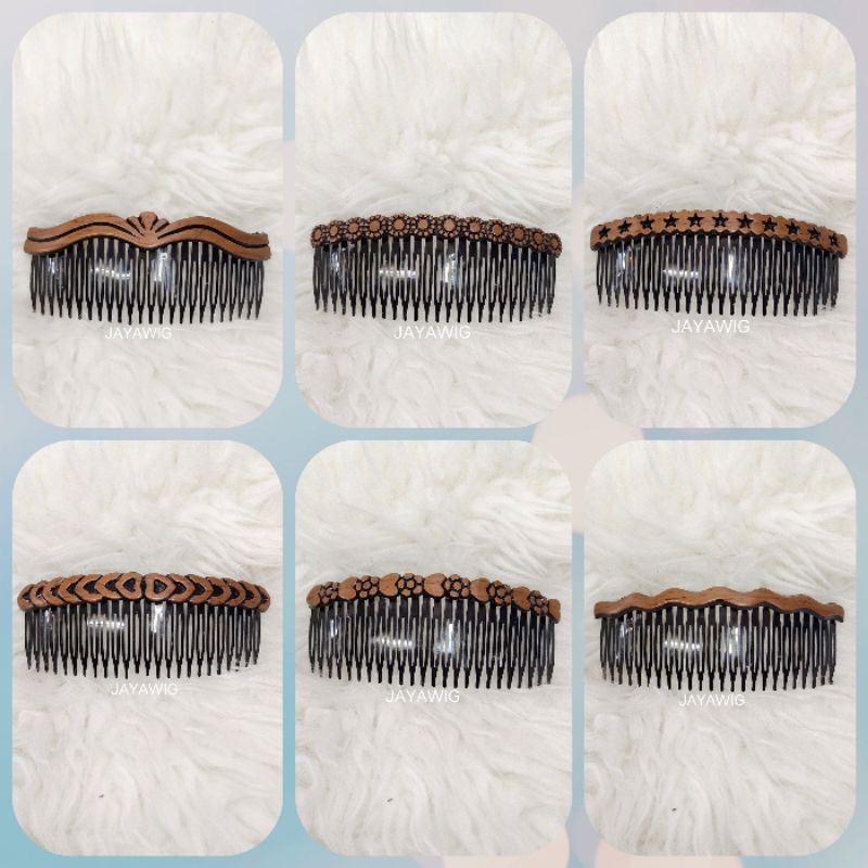 Sirkam Rambut Korea Motif Kayu 12cm