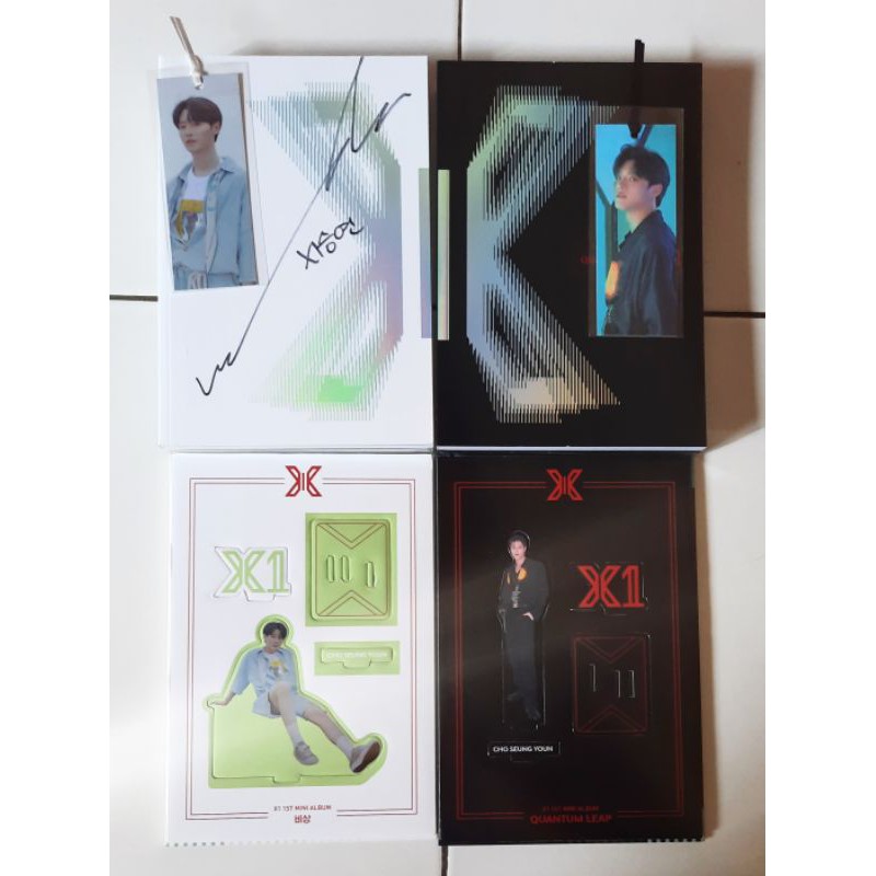 ALBUM X1 QUANTUM LEAP BISANG SIGNED SEUNGYOUN WOODZ PC PHOTOCARD BOOKMARK STANDEE