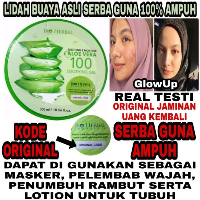 ALOEVERA GEL ASLI BIO HERBAL SOOTHING GEL ALOEVERA BPOM - ALOEVERA BIO HERBAL