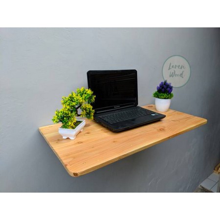 Meja dinding lipat meja laptop,meja tv kayu jati belanda ukuran 60x40