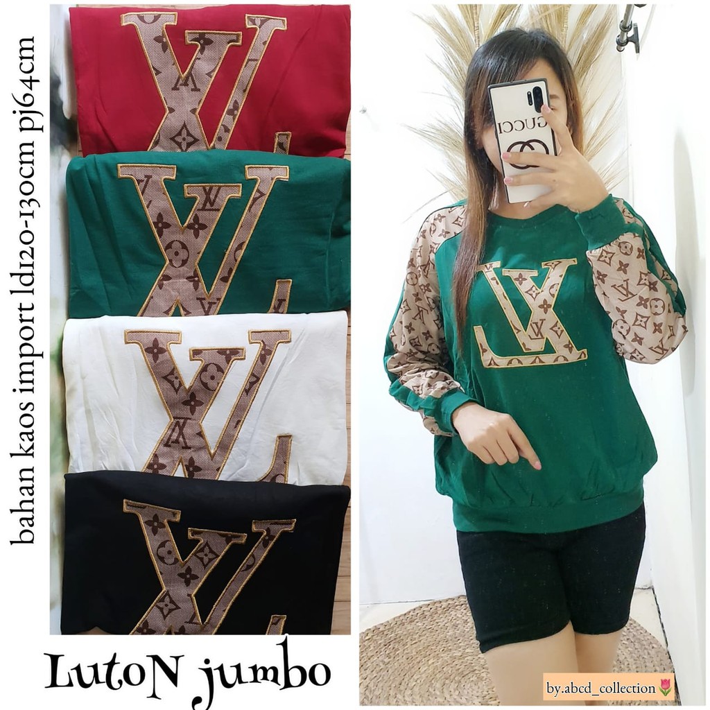 JCS LABEL LUTON / ATASAN WANITA KEKINIAN / KAOS IMPORT WANITA TERMURAH / KAOS LV BLOUSE PANJANG