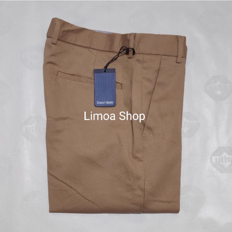 Celana Chino STANLEY ADAMS Khaki Slimfit Bahan Stretch / Melar  SA 22